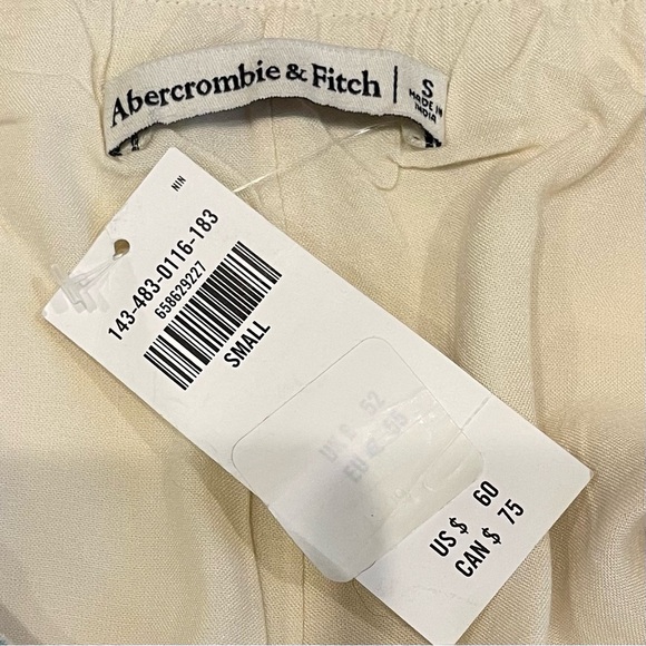 Abercrombie & Fitch Skort Small Scarlett Linen-Blend Wrap Blue floral print NWT - Picture 4 of 10